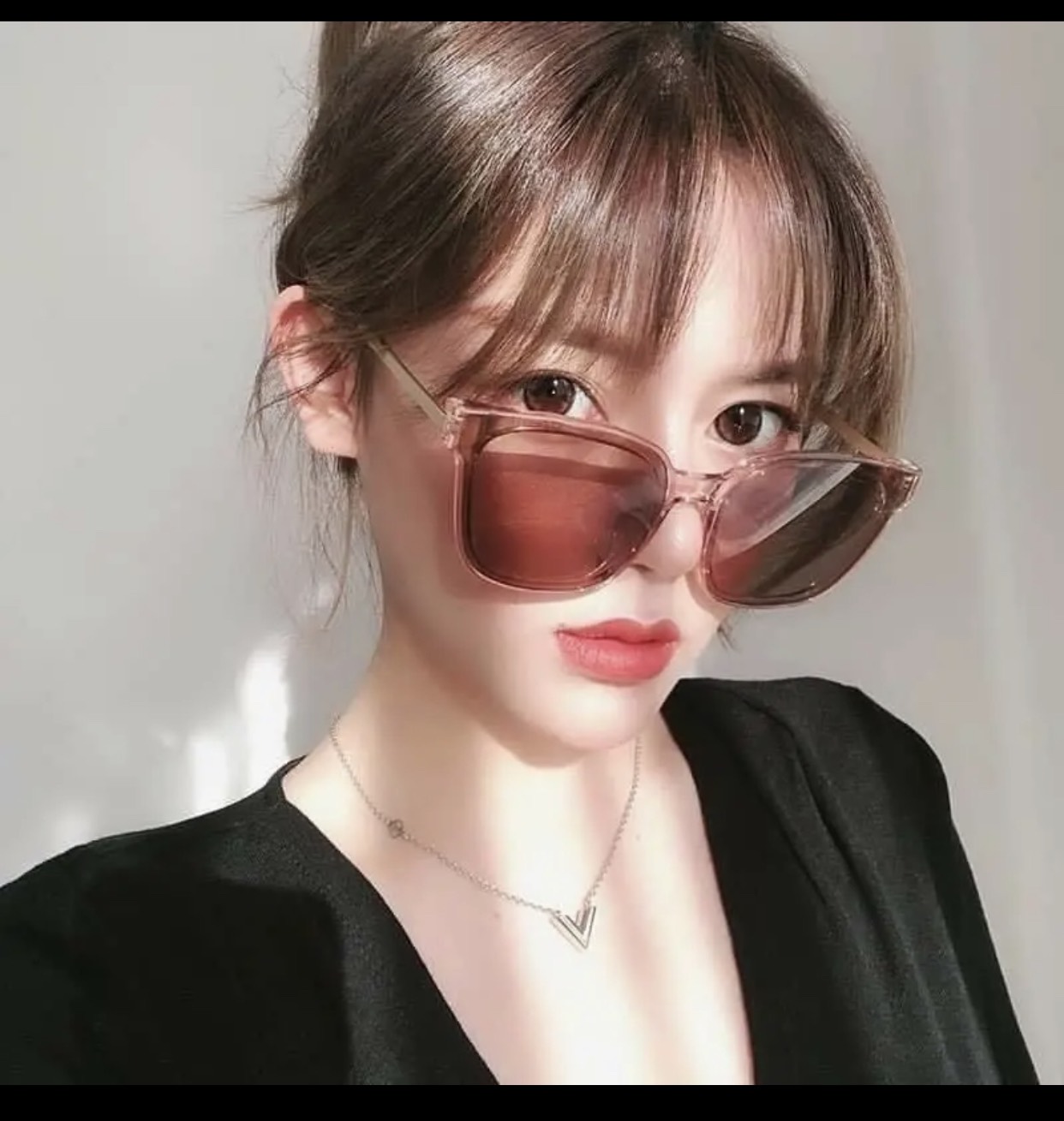 Kính mát nữ chữ V gọng hợp kim siêu bền 632