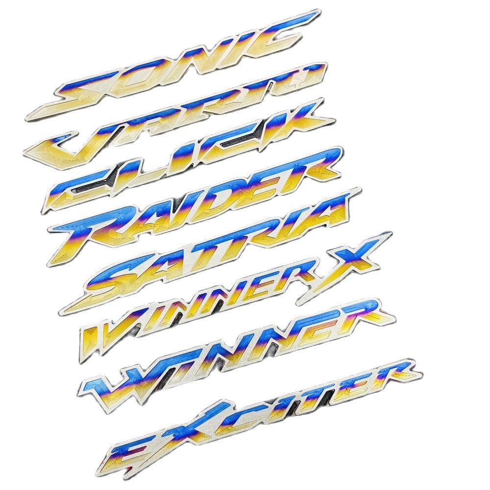 COMBO bộ tem chữ xe máy và cánh chim WINGS HONDA chất liệu TITANNIUM dán dòng xe SH, BLADE, VARIO 150, WINNER, FUTURE 125i, WAVE RSX, WINNER X