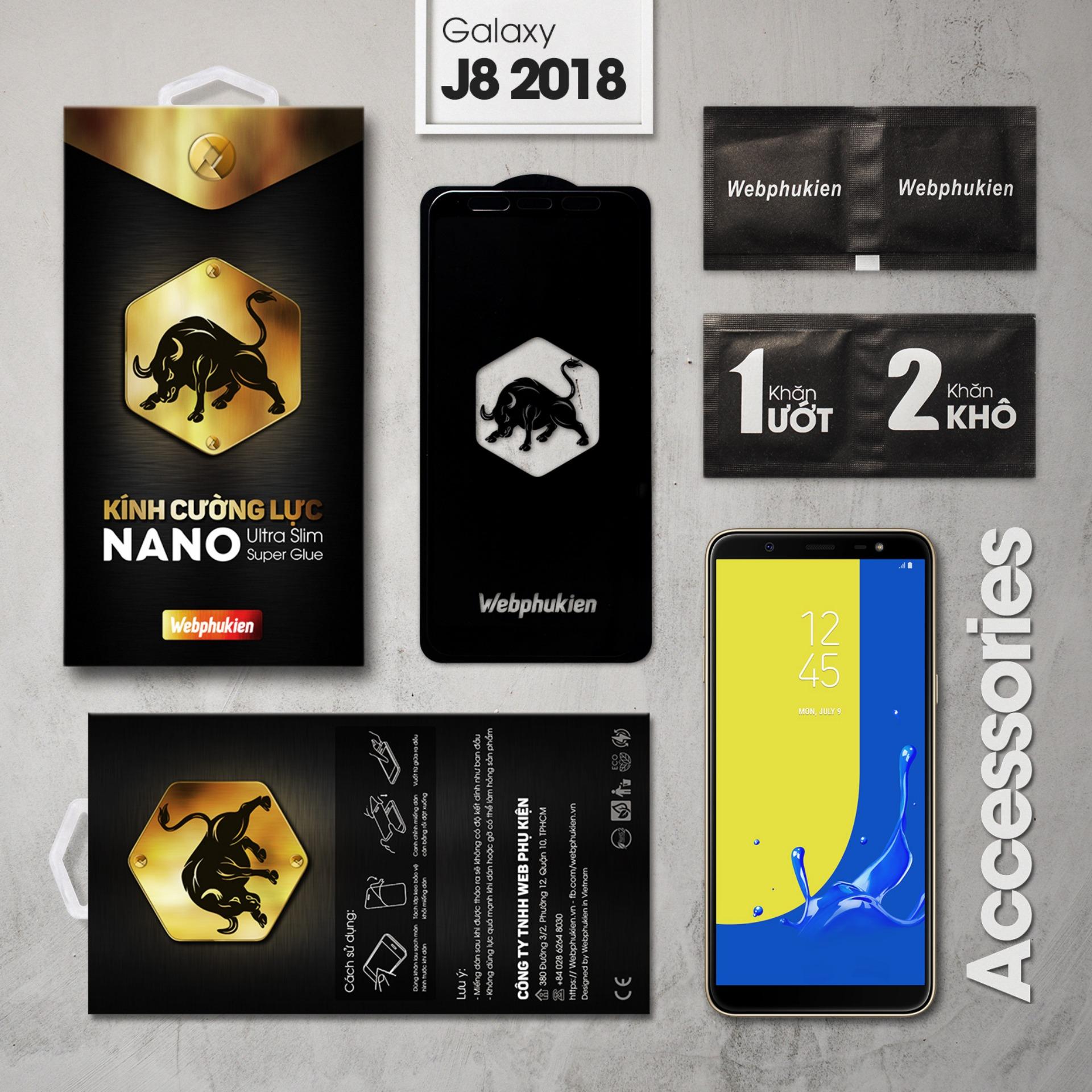 Cường lực Webphukien dành cho Samsung Galaxy J8 2018 Full màn hình