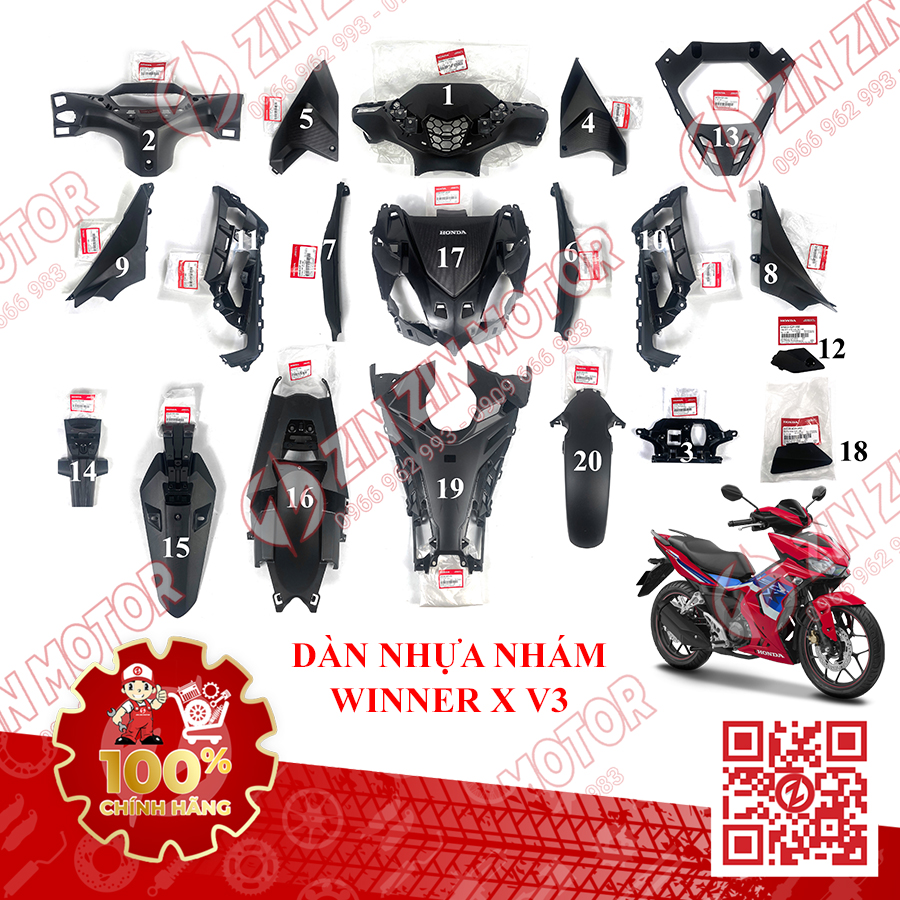 Dàn Áo Nhựa Nhám Winner X V3 2022+ Chính Hãng