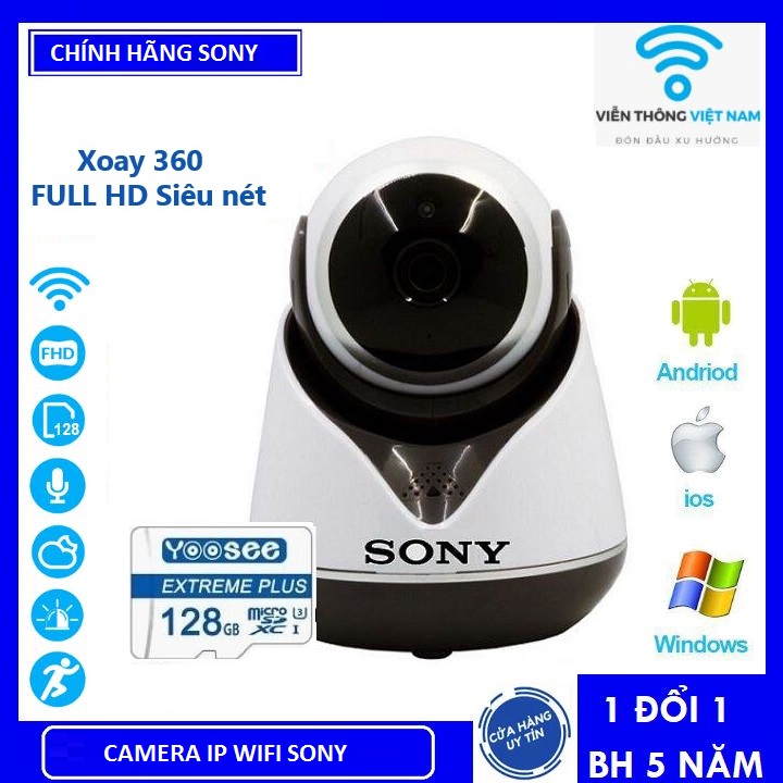 Camera wifi sony 5.0 xoay 360 độ trong nhà sony 4.0 mpx full hd 1080p