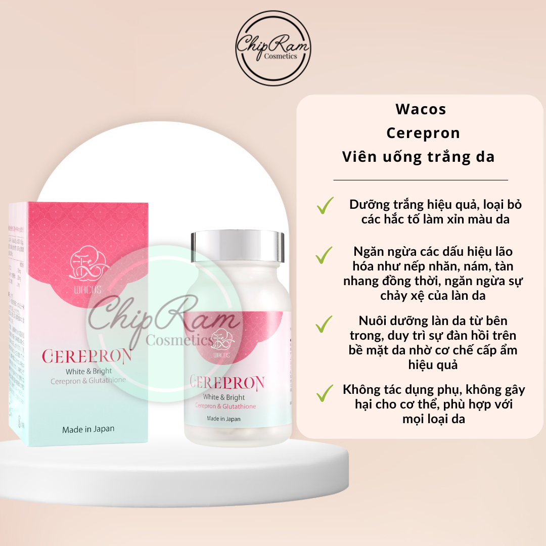 VIÊN UỐNG TRĂNG DA WACOS CEREPRON NHẬT (HÀNG CTY)
