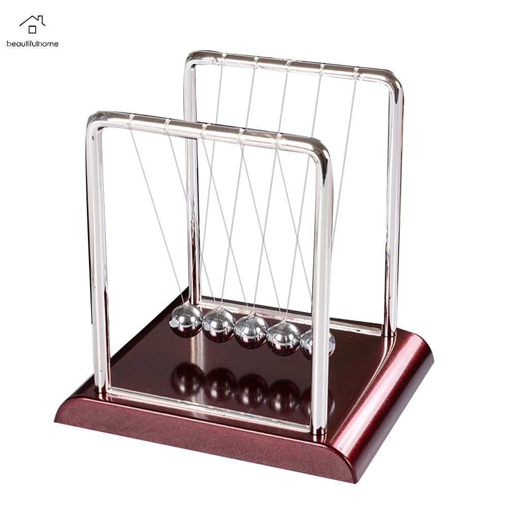 [Beautifulhome] Mô hình quả lắc vật lý Pendulum bằng kim loại trang trí bàn học, bàn làm việc