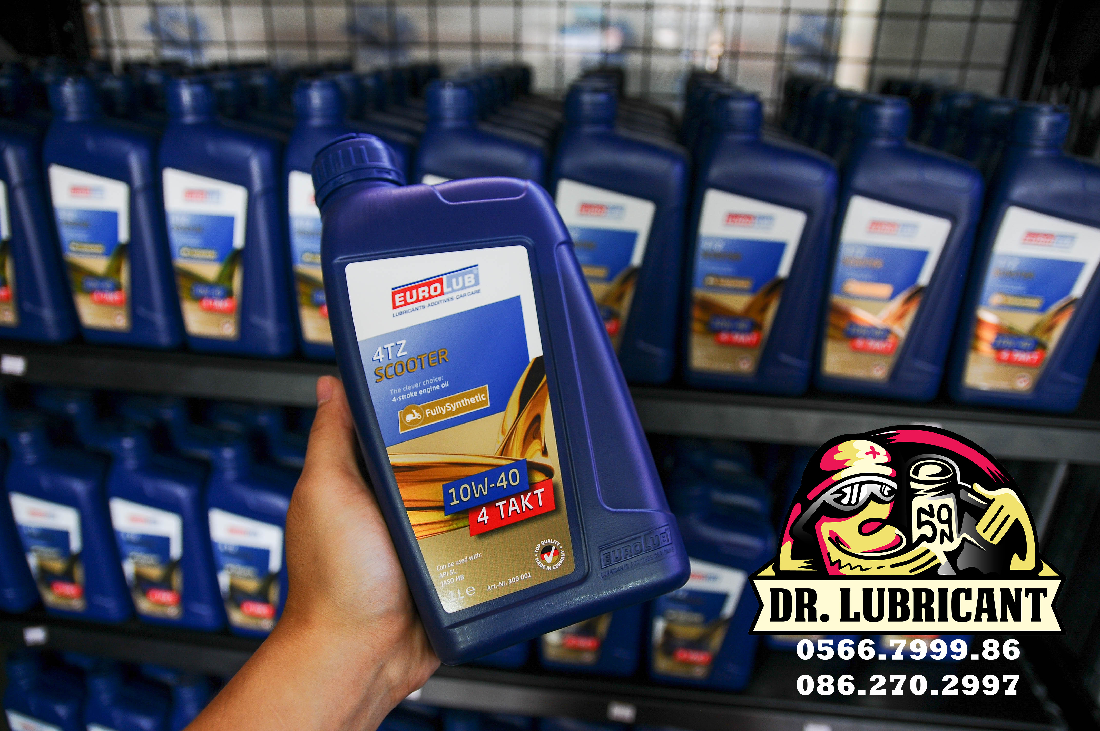 Dầu nhớt tổng hợp tay ga Eurolub 4TZ Scooter 10W-40 (nhiều dung tích)