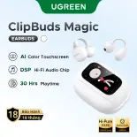 Tai nghe Bluetooth UGREEN ClipBuds  S6 Magic Màn hình cảm ứng thông minh| Bluetooth 5.4 Earphone| Độ trễ thấp |Tuổi thọ pin dài 30H |Chống nước IPX5 model：55136