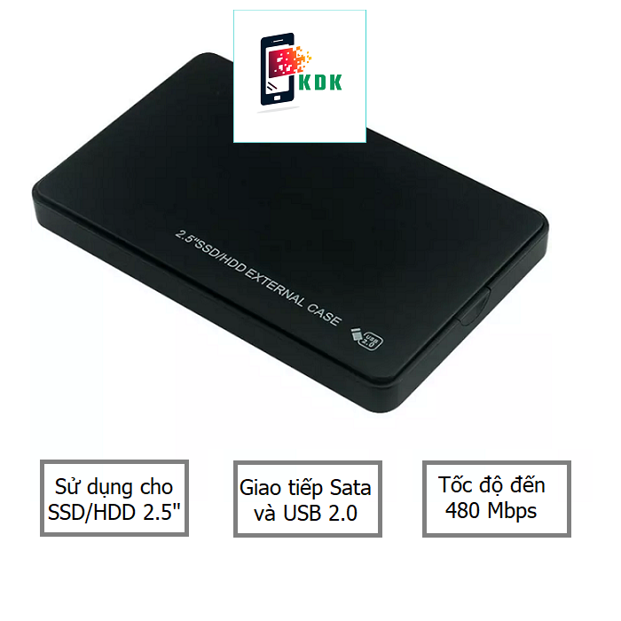 Hộp đựng ổ cứng 2.5 inch vỏ ổ cứng gắn ngoài tốc độ cao sata usb2.0 ssd/hdd 480mbps