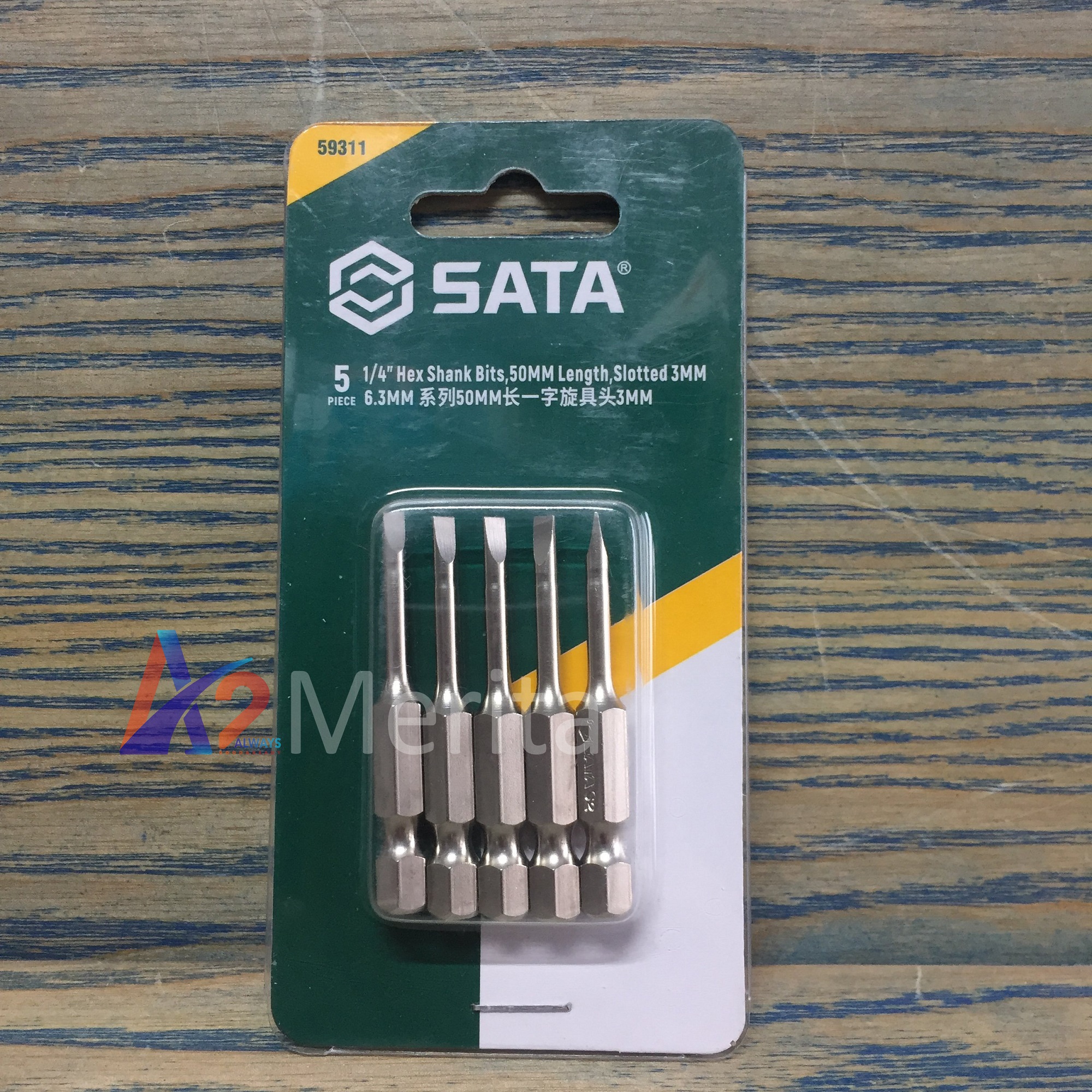 Mũi vít dẹp 1 đầu 0.5x3x50mm sata 59311