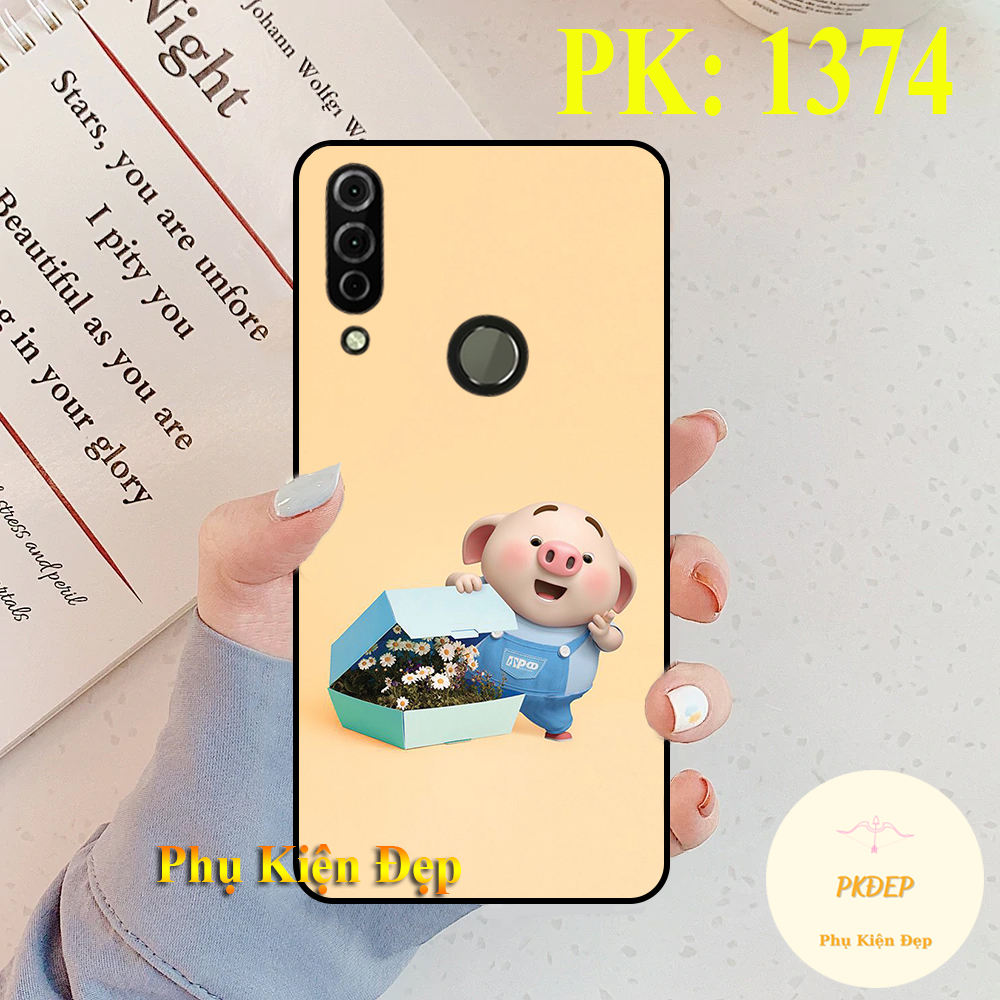 [HCM]Ốp lưng Vsmart Joy 3 dẻo đen in hình chú heo hồng xinh xắn cute