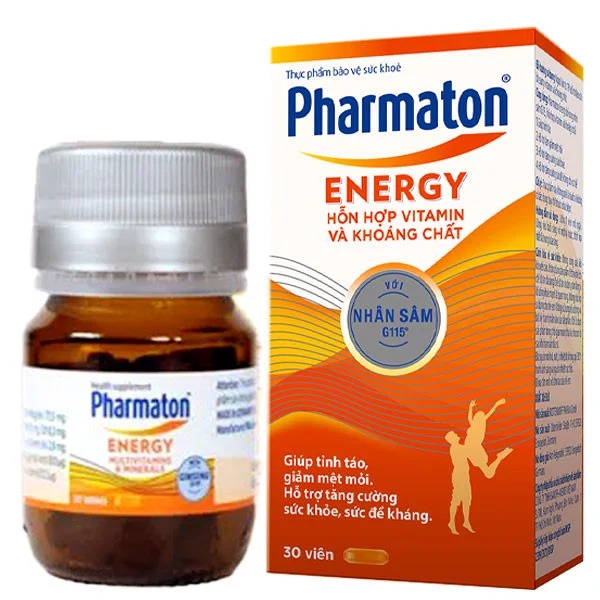 Viên uống hỗn hợp vitamin và khoáng chất pharmaton energy – lọ 30 viên