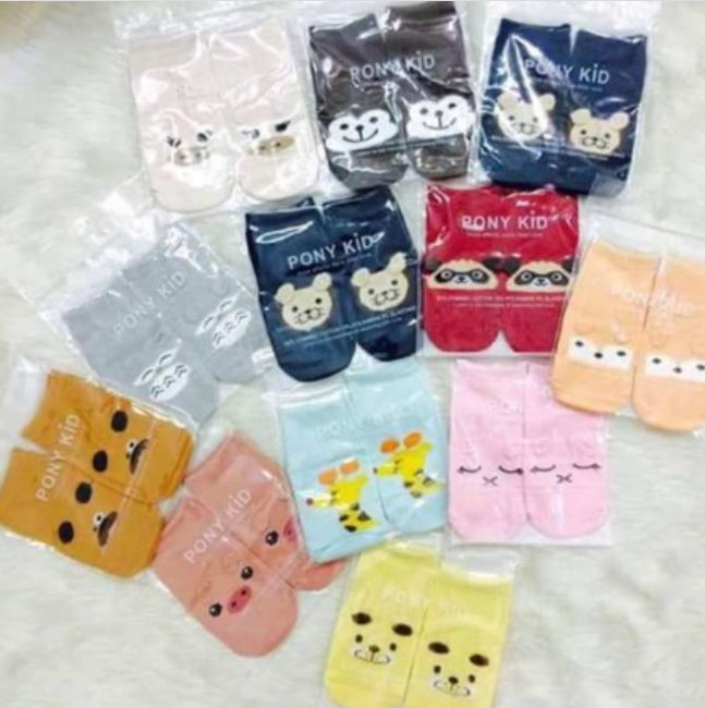 Combo 5 đôi tất vớ hình thú chống trơn trượt cho bé trai bé gái