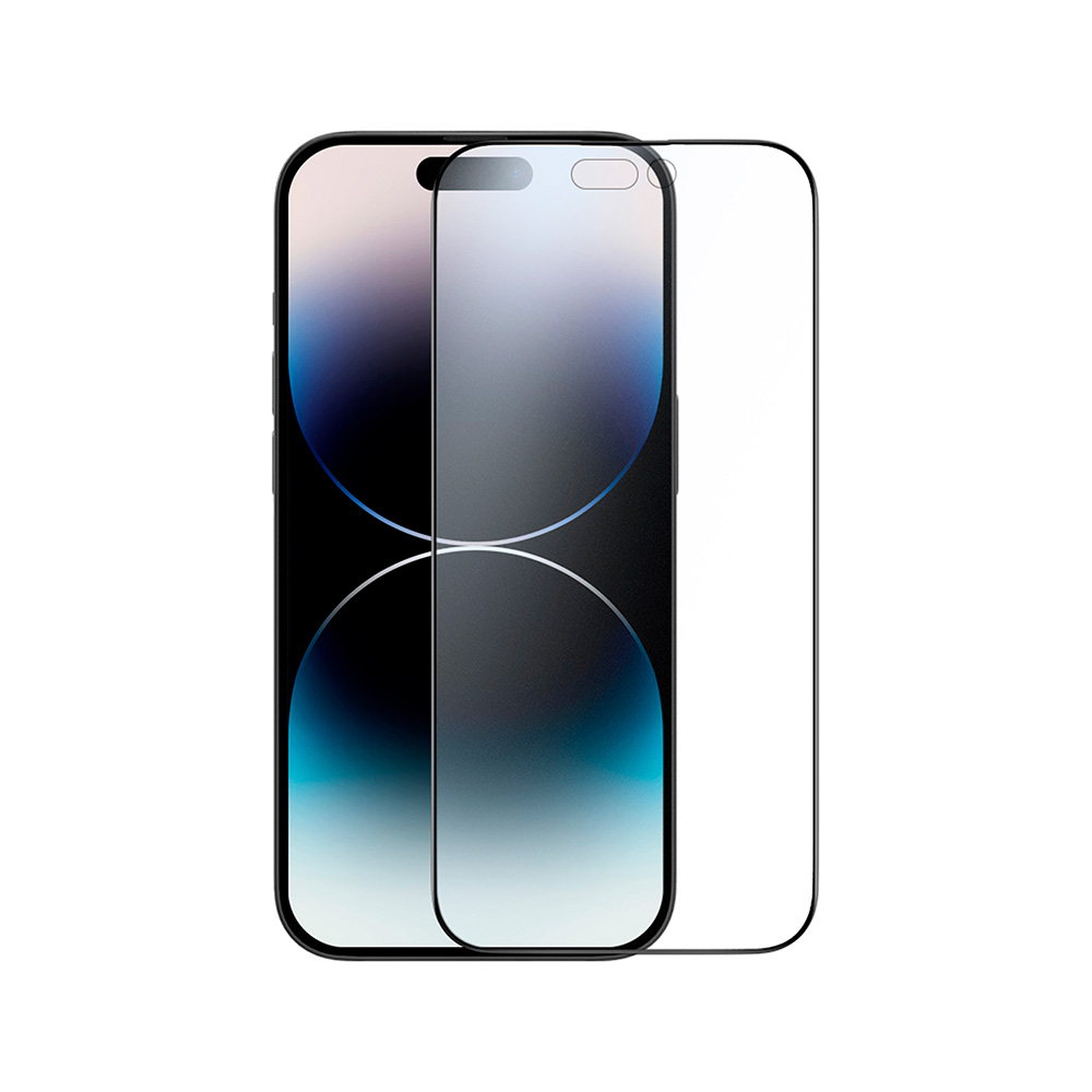 Cường Lực Nhám 13 / 14 /15 Pro Max Chống Vân Tay Nillkin FogMirror Có Khung Dán