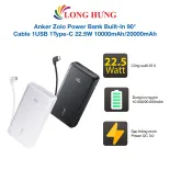 Sạc dự phòng Anker Zolo Power Bank Built-In 90° Cable 1USB 1Type-C 22.5W 10000mAh/20000mAh A110D/A110E - Hàng chính hãng - Dung lượng 10000mAh, Công suất 22.5W, Công nghệ an toàn MultiProtect