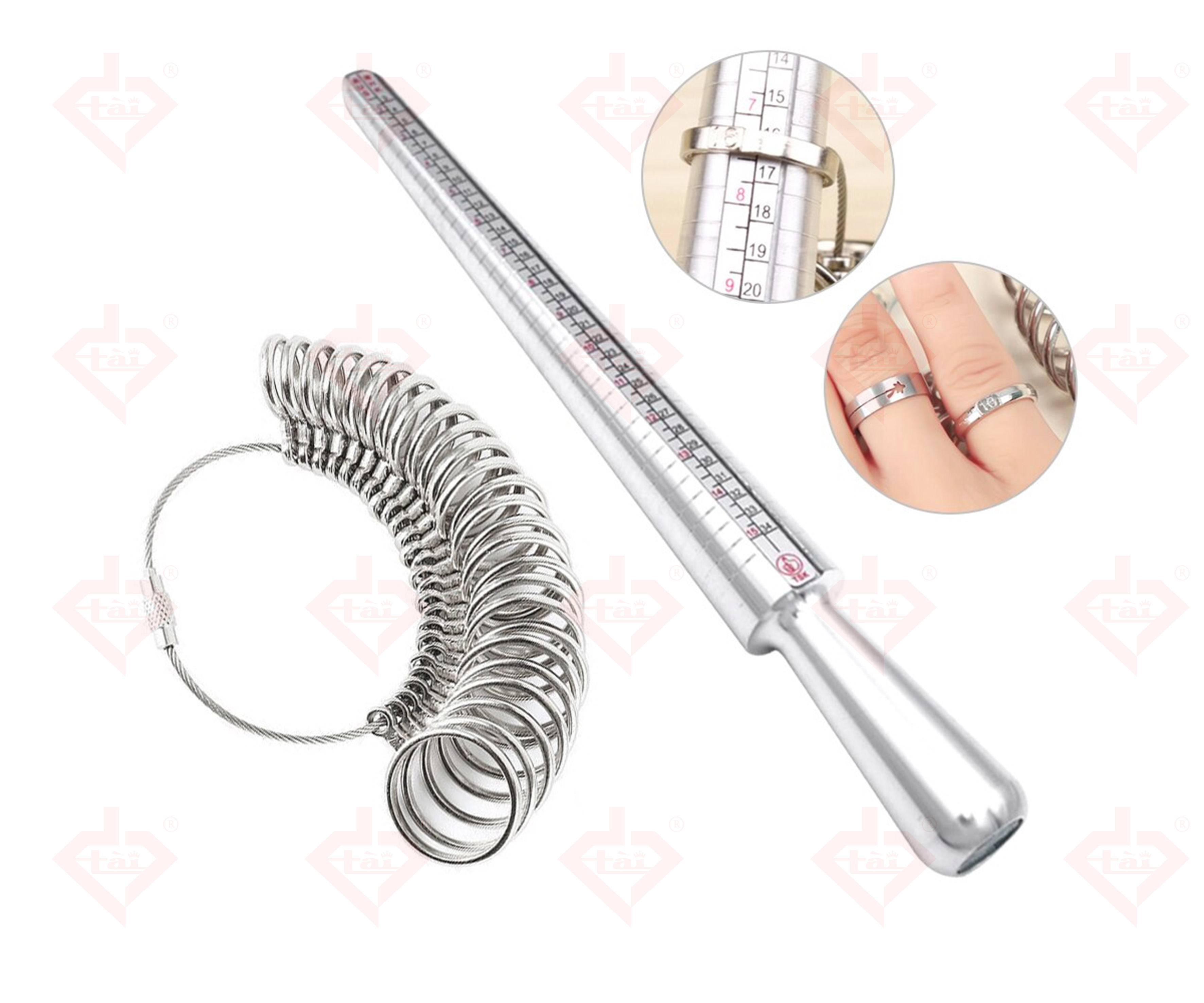 [Có sẵn] [FreeShip] Dụng Cụ Đo Size Nhẫn Tiện Lợi Dễ Sử Dụng 1790