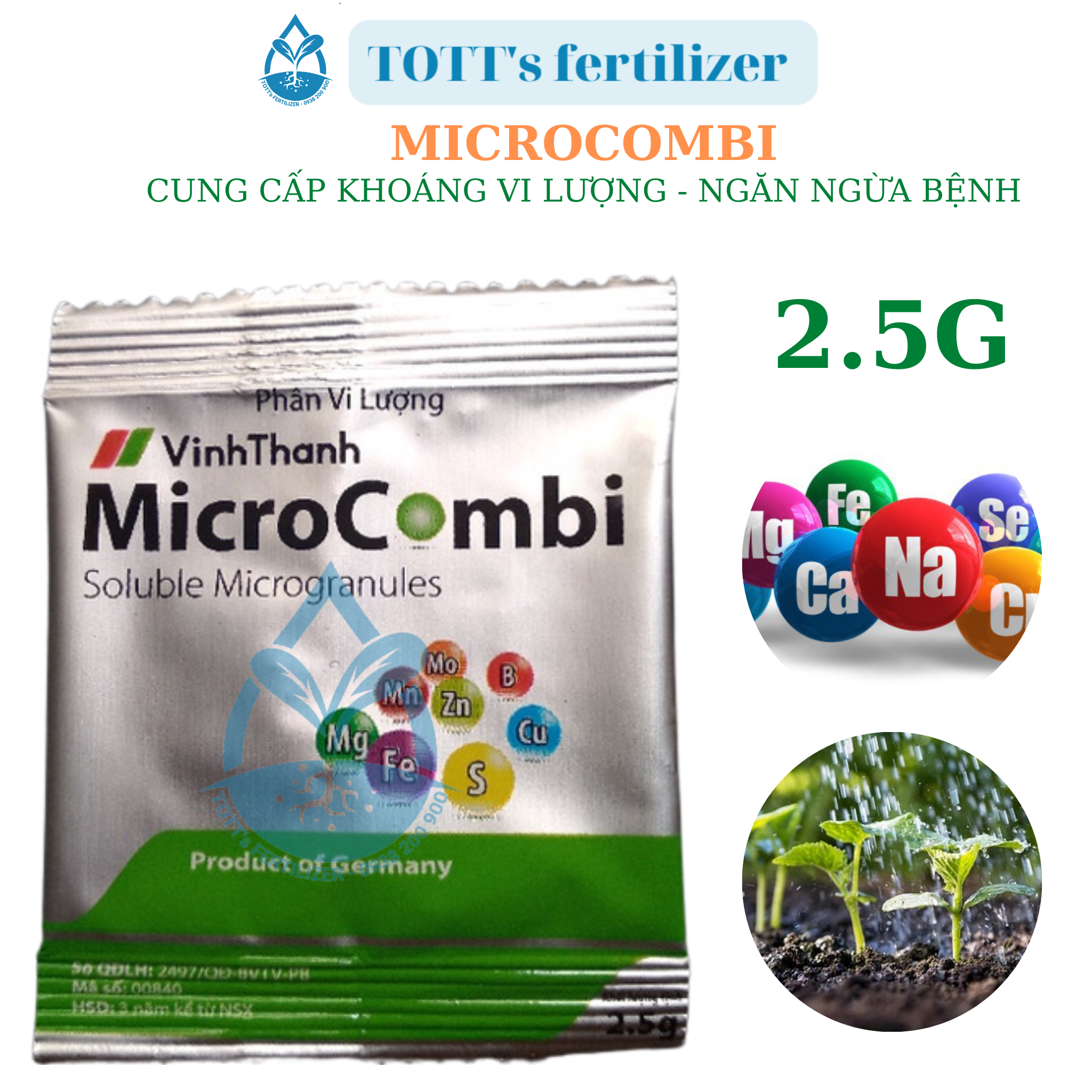 Phân bón lá vi lượng microcombi 2,5g