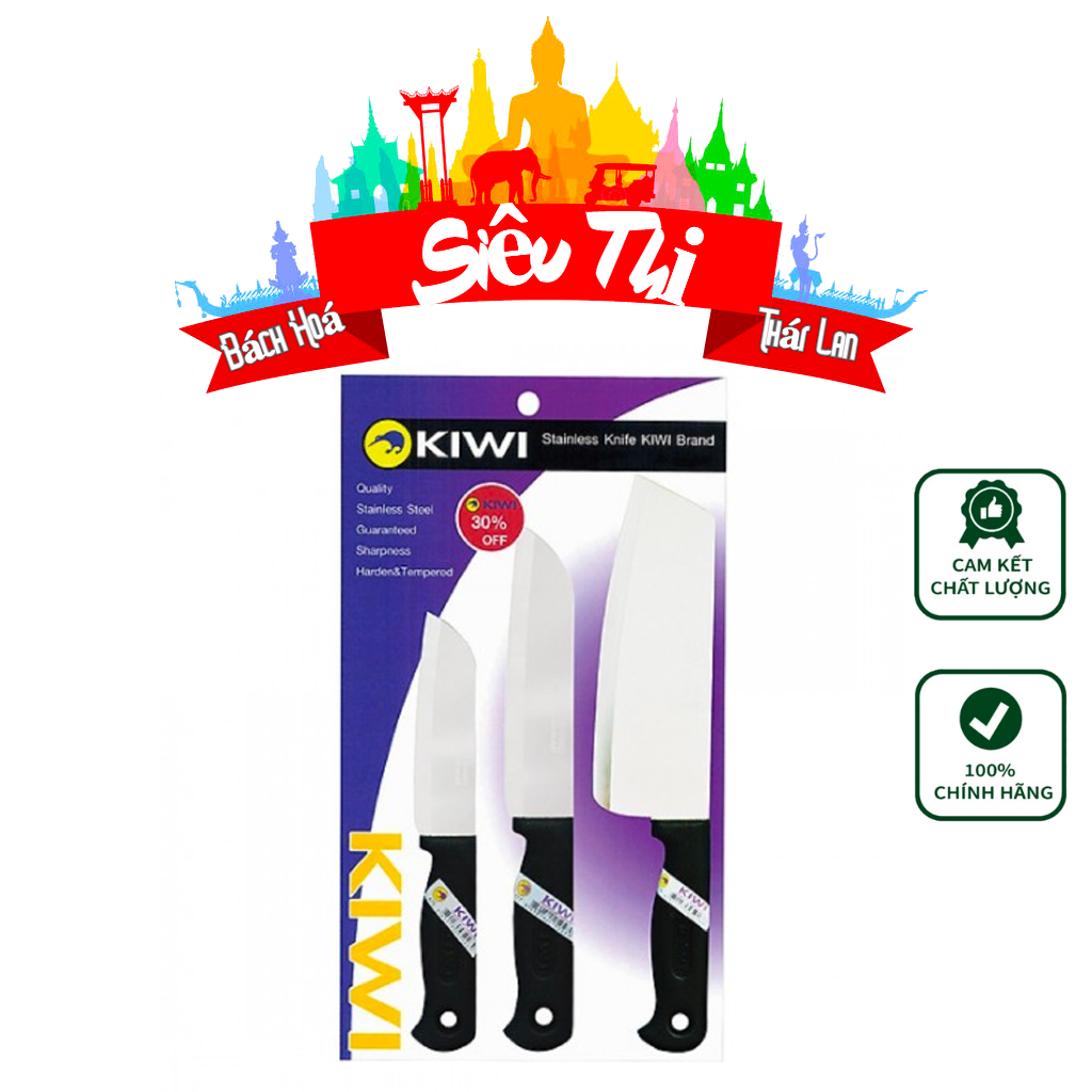 Bộ Dao 3 Món Kiwi Vn3-Set (475,477,211) Cao Cấp Thái Lan Nhập Khẩu