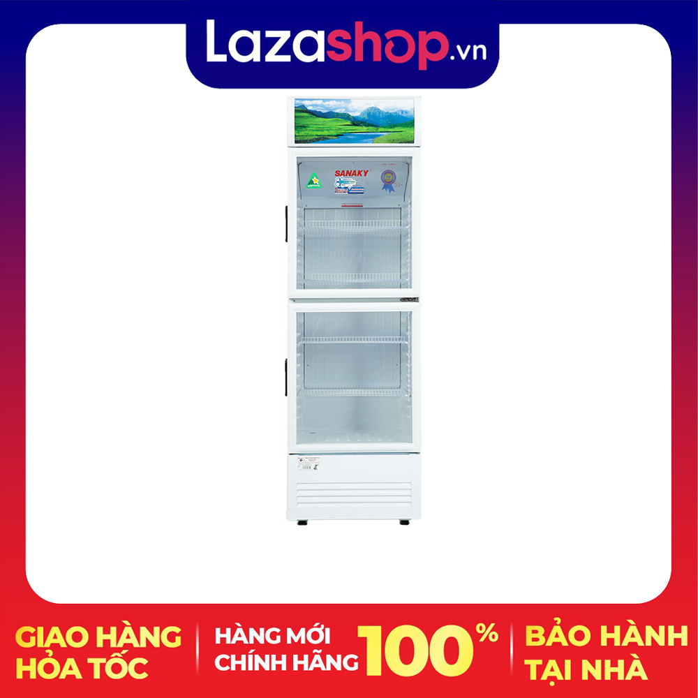 Giao tại HCM Tủ mát Sanaky Inverter 340 lít VH-408W3L - Low-E