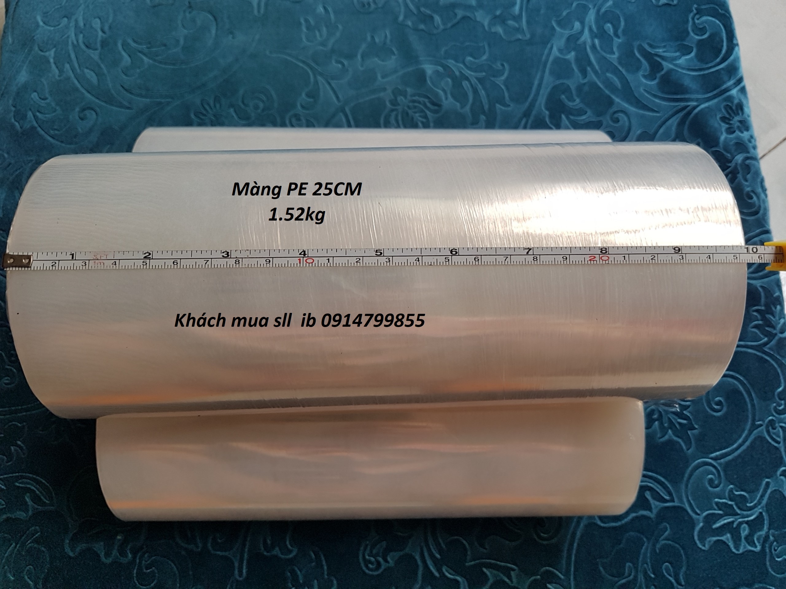 Màng quấn pe quấn bụng 25cm - 1.52kg, màng pe quấn bụng, màn pe 25cm, màn bọc thực phẩm pe, màn pe, màng quấn pe, màn quấn thực phẩm, màng quấn bụng giảm béo, màng quấn bụng giảm cân