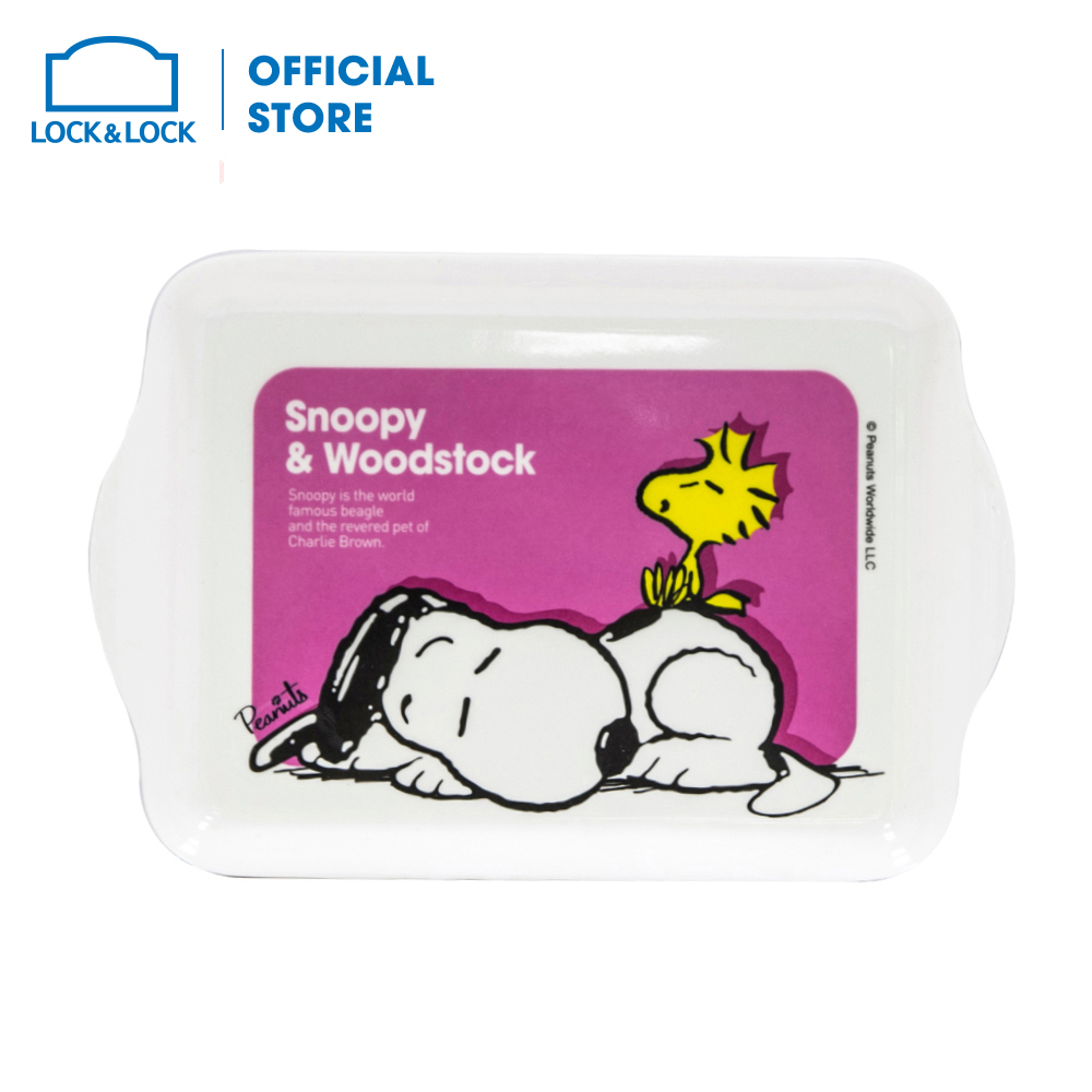 Khay chữ nhật đựng thức ăn cho bé hiệu Lock&Lock kiểu Snoopy-LSP454