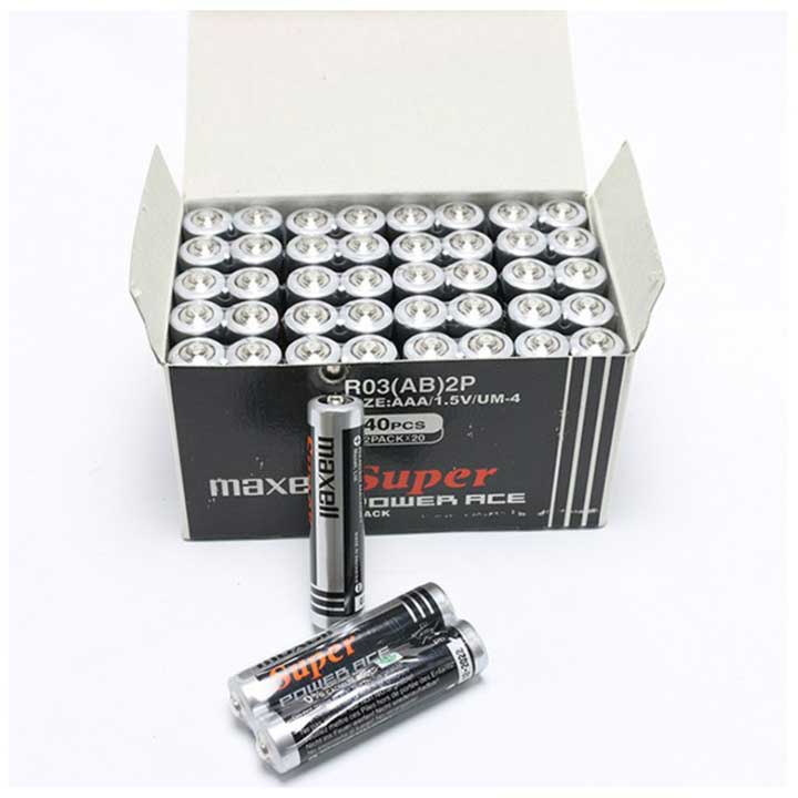 Pin aaa maxell super power ace r03p vỉ 2 viên hộp 40 viên
