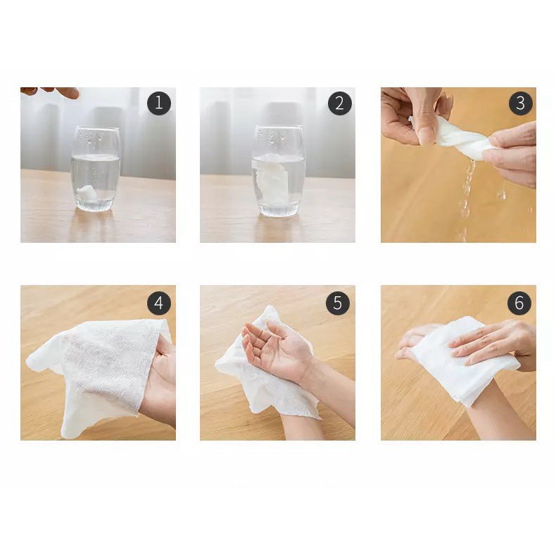 Khăn giấy nén bỏ túi du lịch tiện lợi