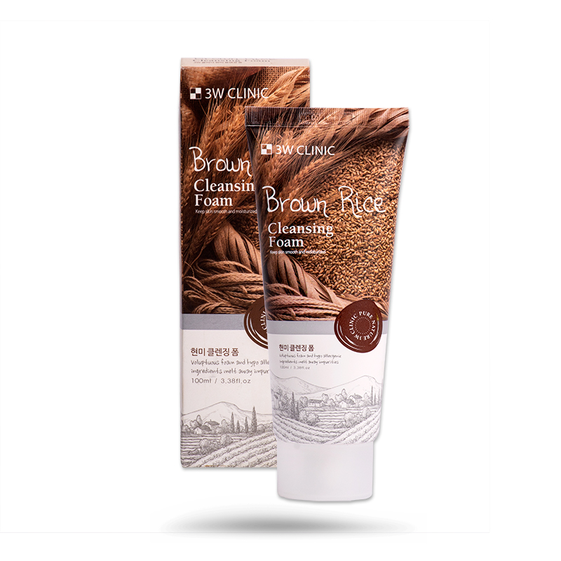 Sữa Rửa Mặt Gạo Brown Rice Foam Cleansing 3W Clinic