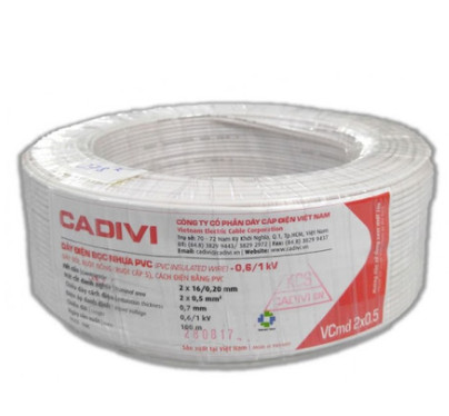 Dây điện đôi cadivi 2x16 -100m hàng chính hãng