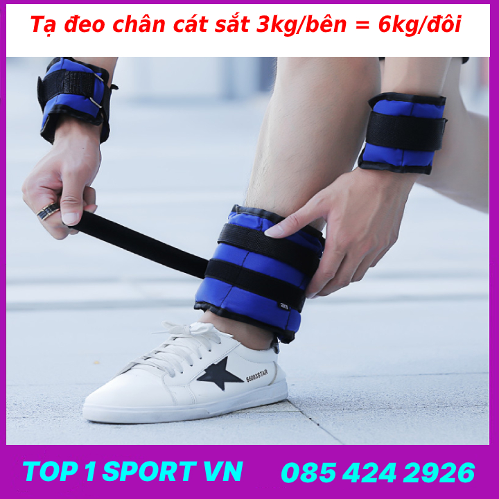 TẠ ĐEO CHÂN CÁT SẮT 6 KG/ĐÔI ( 3KG/BÊN ) SIÊU ÊM KHÔNG TUỘT
