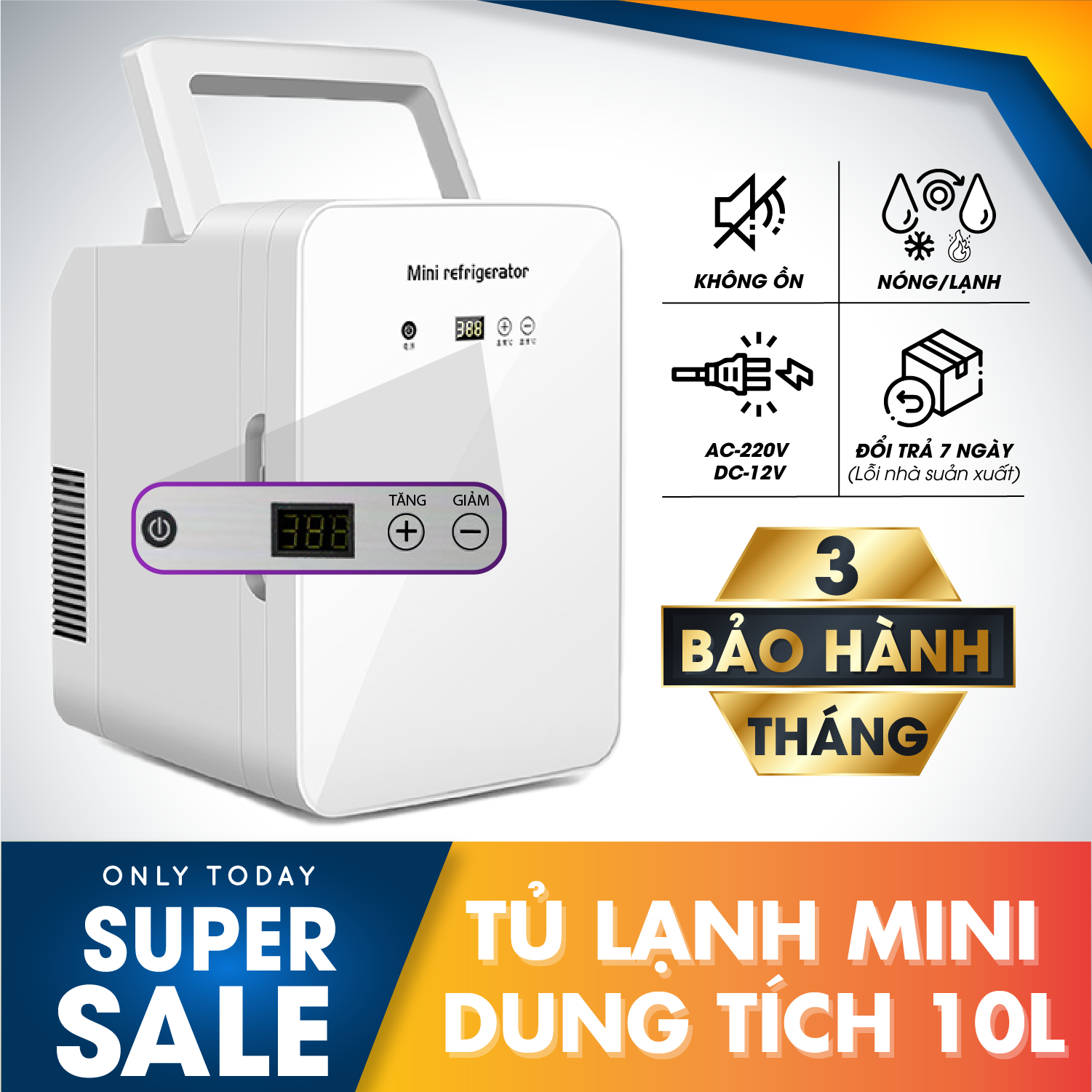 [ HÀNG MỚI BẢO HÀNG 3 THÁNG ]  Tủ lạnh 10 Lít - Tủ lạnh mini, tủ lạnh 10L hiển thị nhiệt độ, tủ lạnh - tủ lạnh mini dùng trên xe hơi và  trong nhà