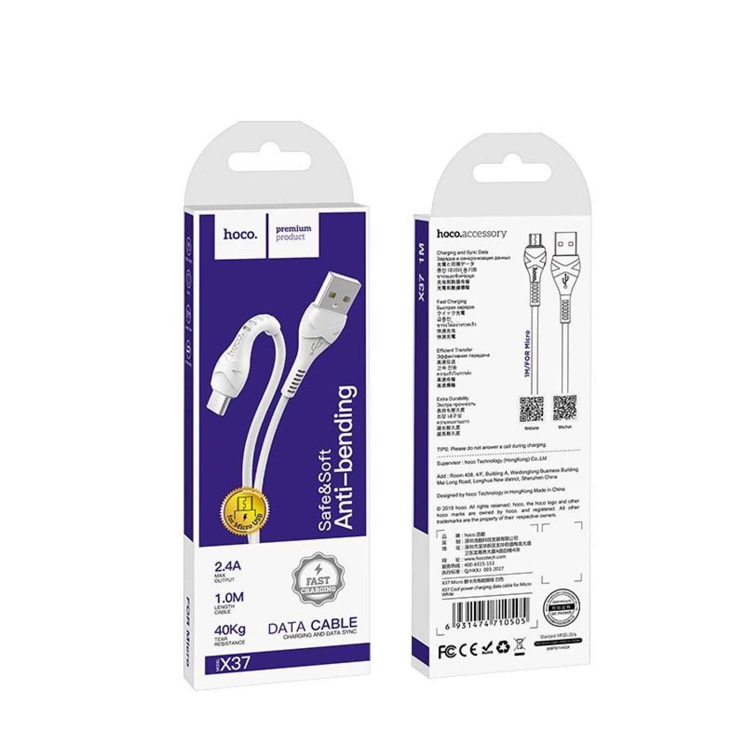 Cáp sạc nhanh hoco x37
