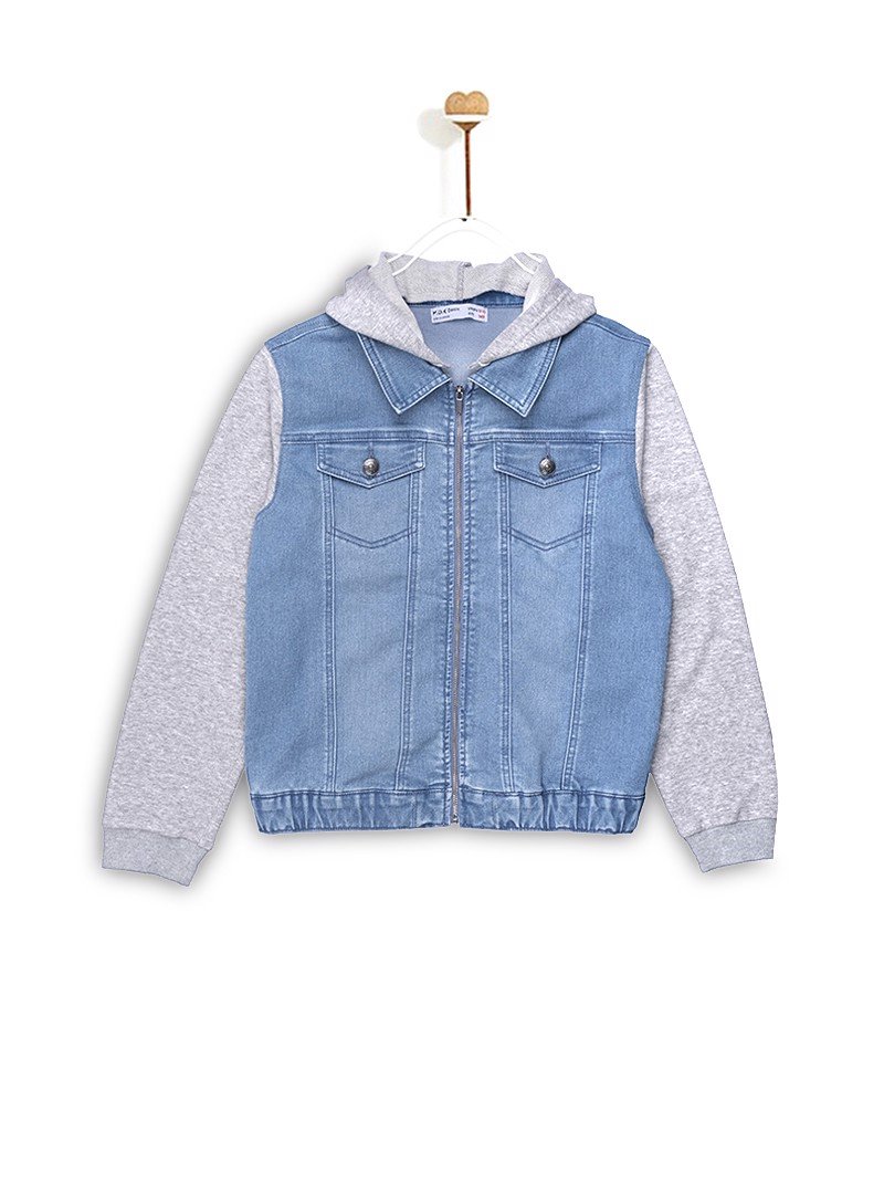 Áo khoác bé gái m.d.k denim hood jacket with front zipper - xinh xắn, đáng yêu