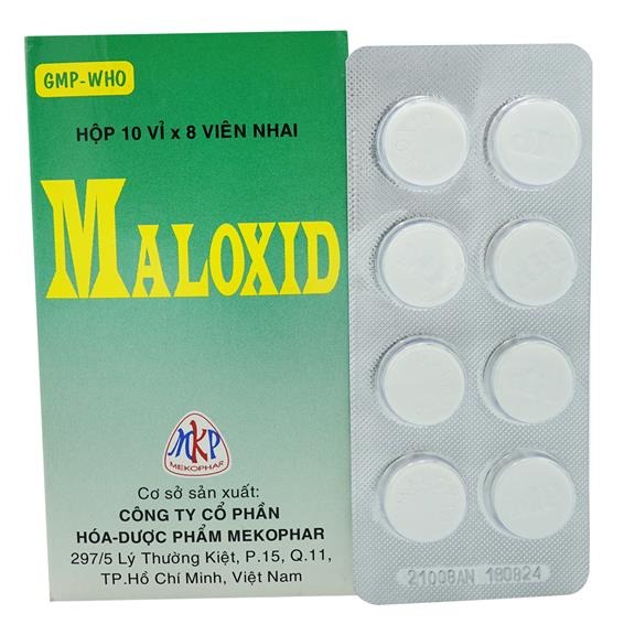 Viên nhai dạ dày Maloxid làm giảm các triệu chứng đầy hơi , khó tiêu