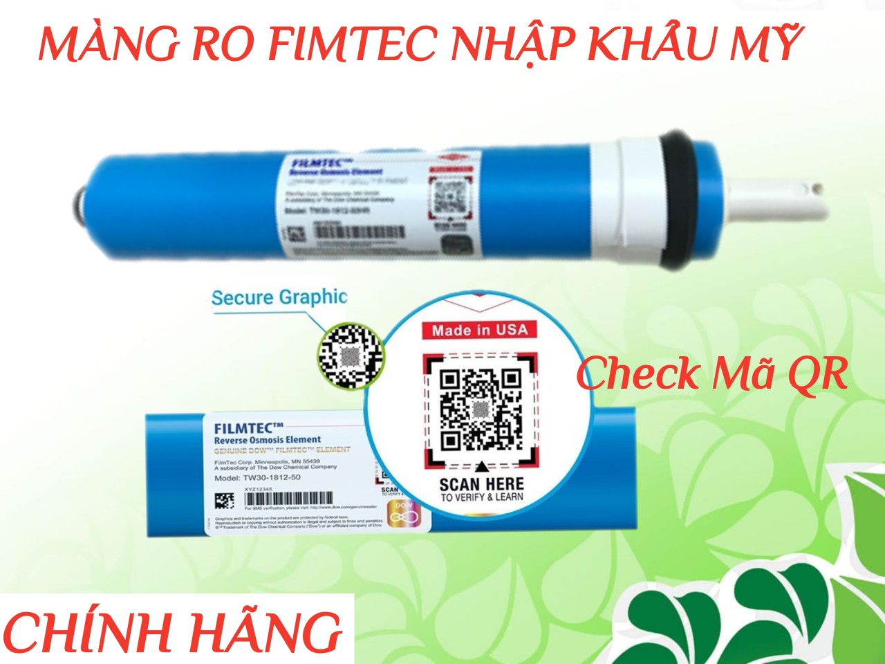 Màng Lọc Nước RO FILMTEC DOW Nhập Khẩu Mỹ