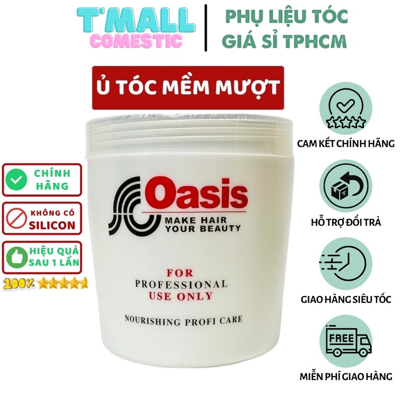 Kem hấp tóc ủ tóc oasis 1000ml lᴏại 1 đặc như sáp - xả tóc giúp tóc mềm mượt