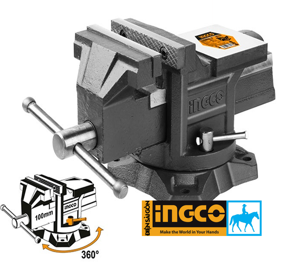 Ê tô eto kẹp 100mm 4inch bench vice ingco hbv084