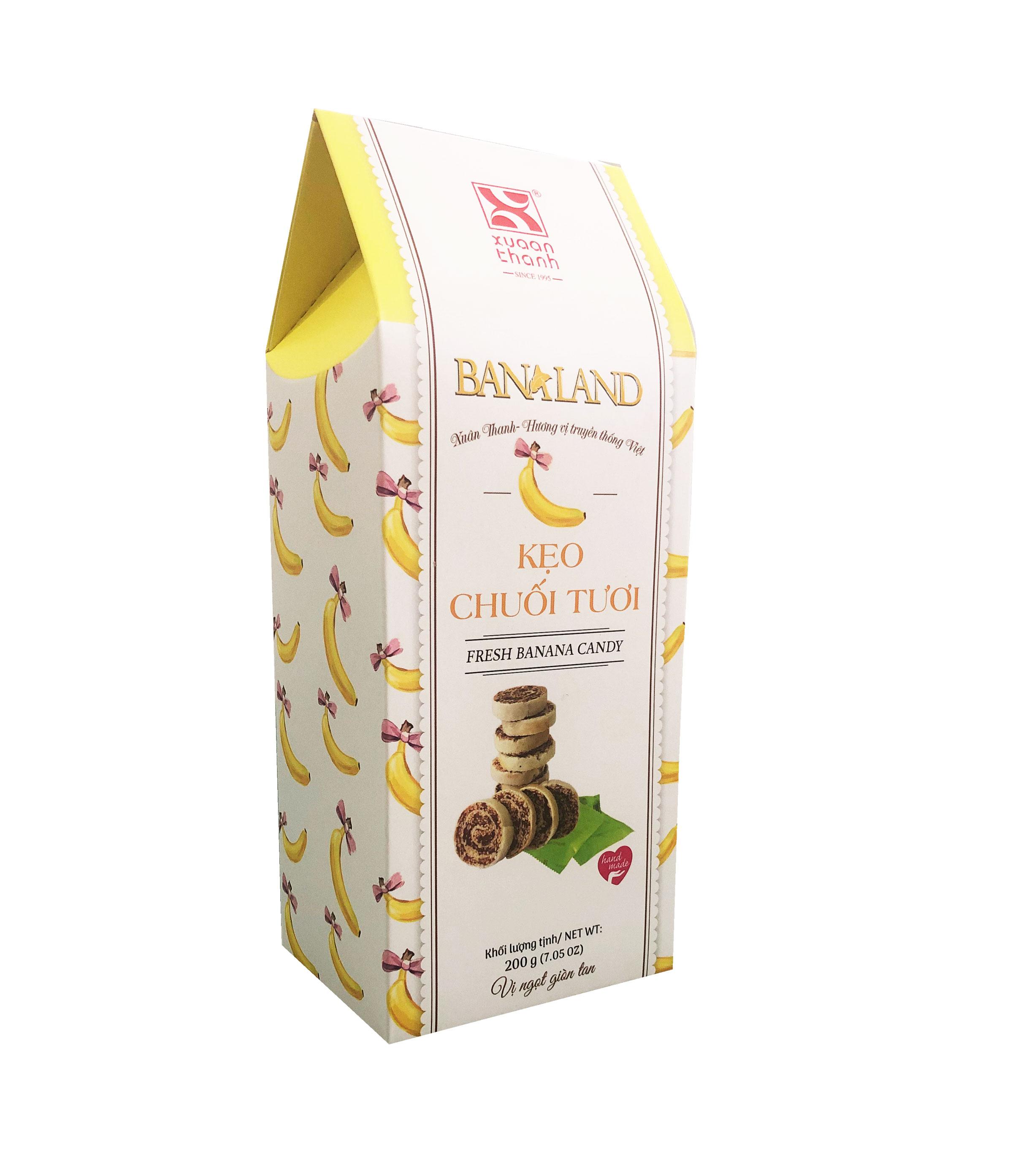 Kẹo chuối tươi cuộn bánh tráng Xuân Thanh 200g