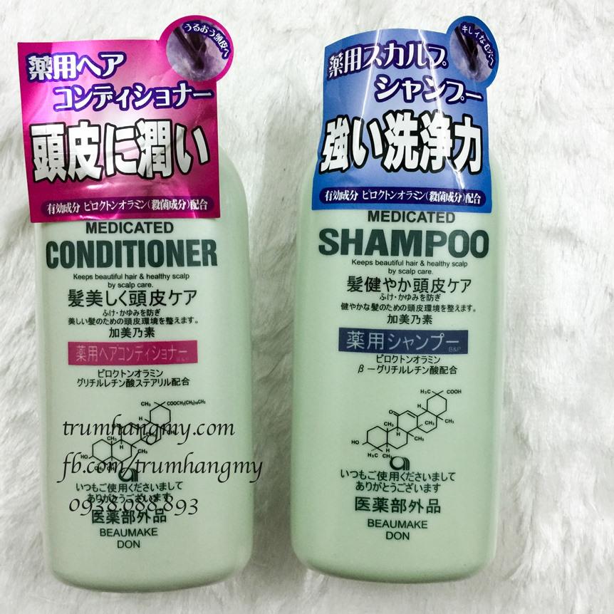 Cặp dầu gội xả giảm rụng tóc kaminomoto