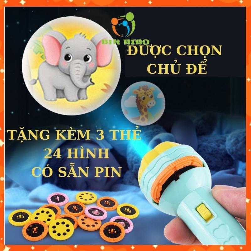 Đèn pin chiếu hình cho bé 24 hình động vật sắc nét