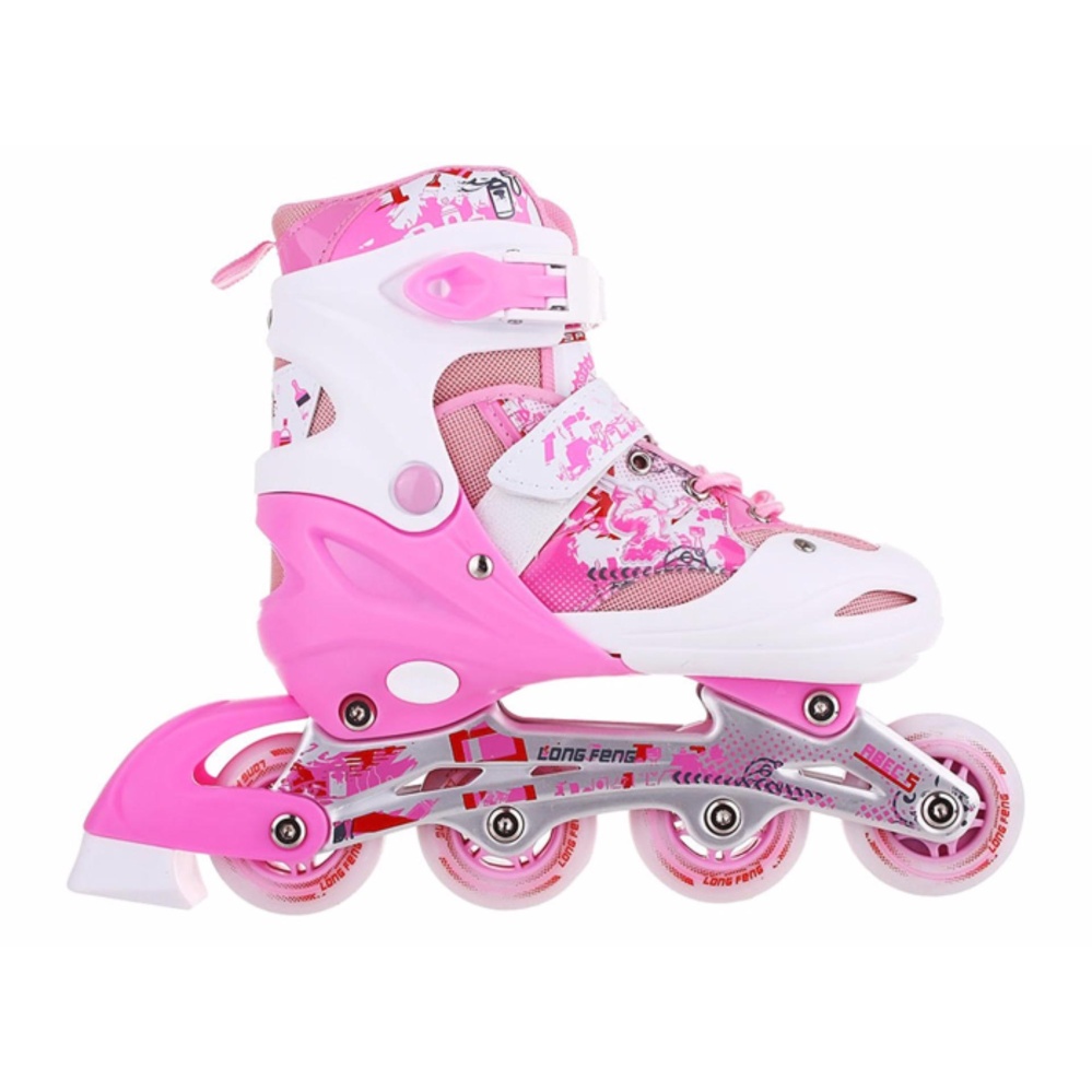 Giày trượt Patin Long Feng 906 Bé Gái - mầu Hồng
