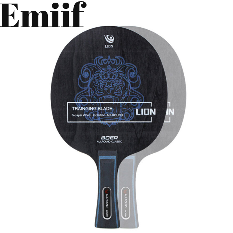 [Ready Stock] Emiif Sợi Carbon & Aryl Nhóm Sợi Bóng Bàn Lưỡi 7 Ply Ping Pong Blade