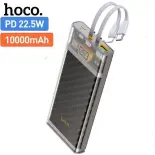 Pin dự phòng sạc nhanh 22.5w 10000mAh Hoco sạc dự phòng QC3.0 vỏ hộp trong suốt siêu bền dùng cho iphone samsung...