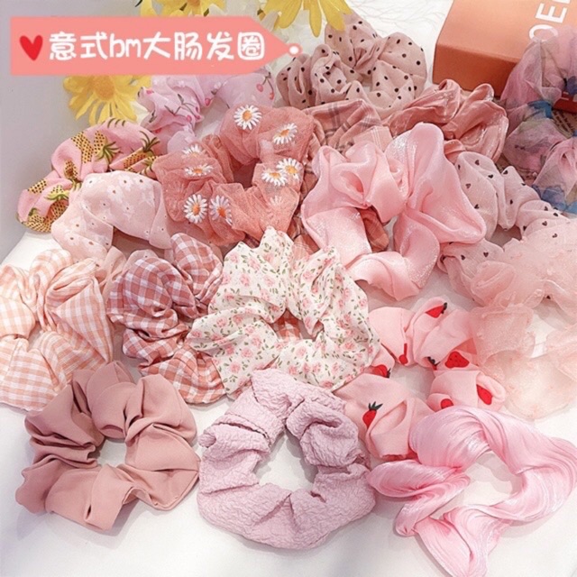 Dây cột tóc vải scrunchies