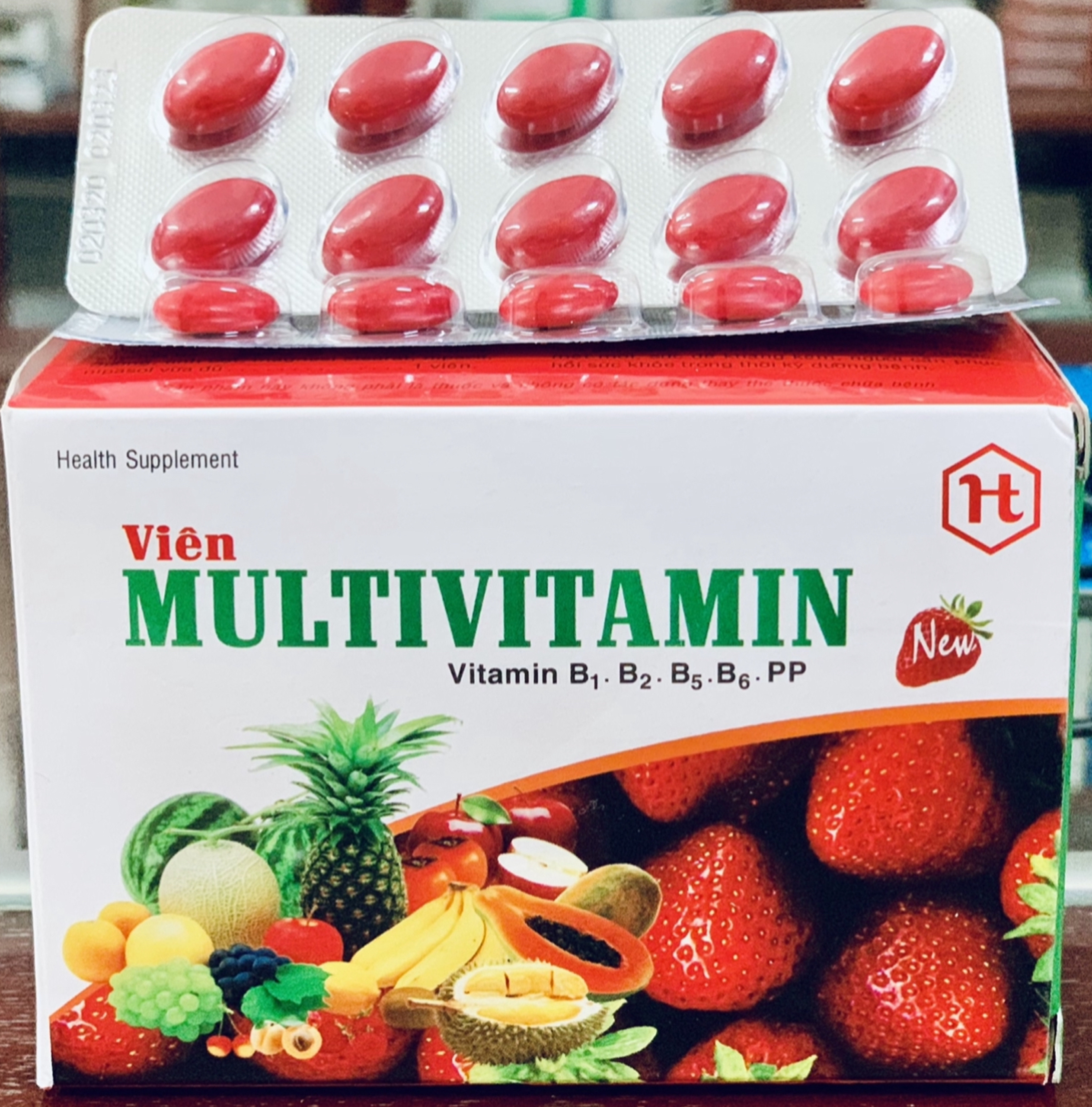 Multivitamin- Giúp bổ sung Vitamin B1, B2, B5,B6,PP, tăng cường bồi bổ sức khỏe