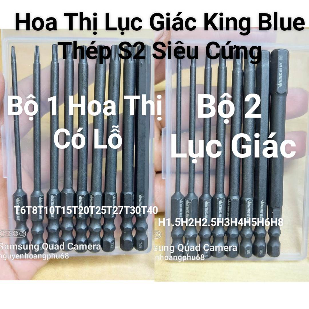 Bộ lục giác bộ hoa thị chuôi lục giác dùng cho máy khoan pin và điện