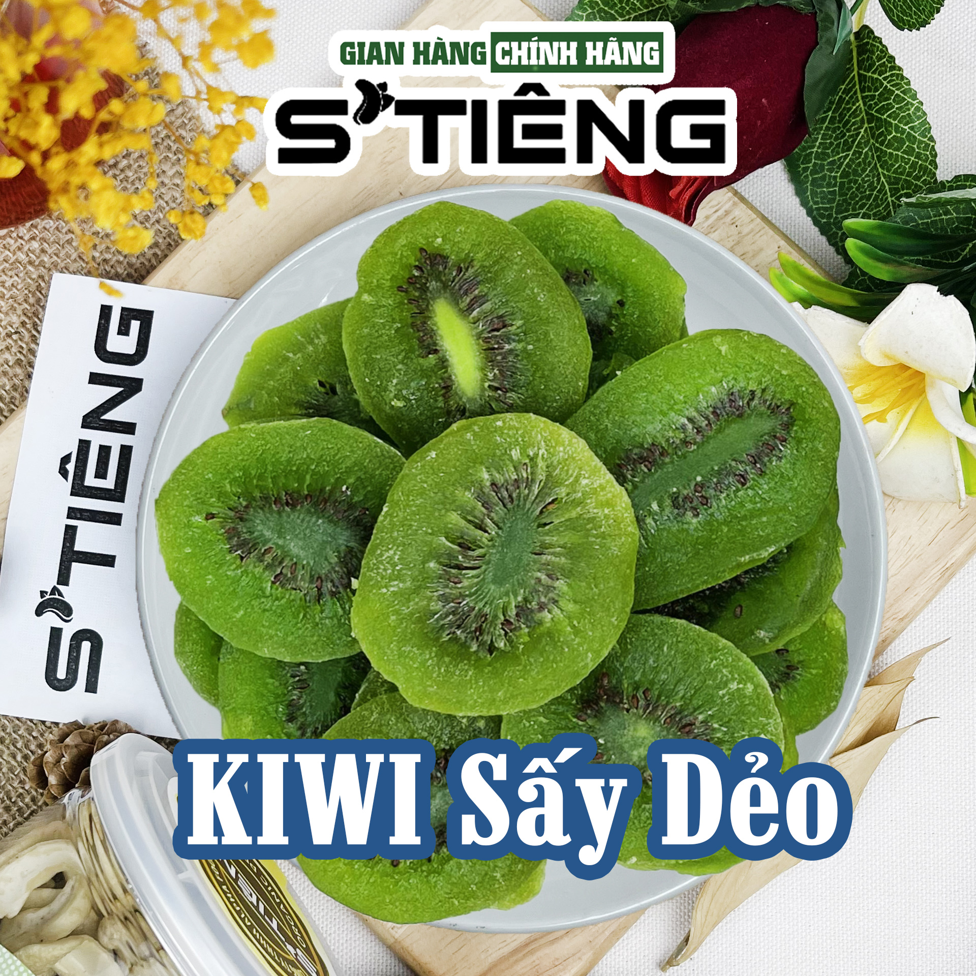 Kiwi sấy dẻo đà lạt stiêng chua ngọt
