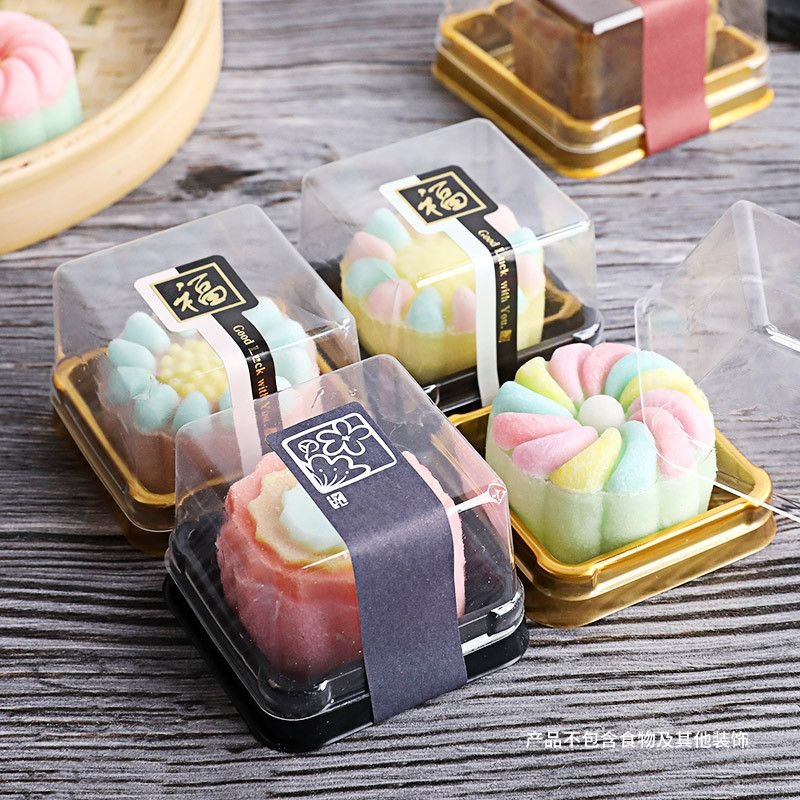Set 5-10 hộp nhựa đựng bánh trung thu / rau câu / bánh handmade