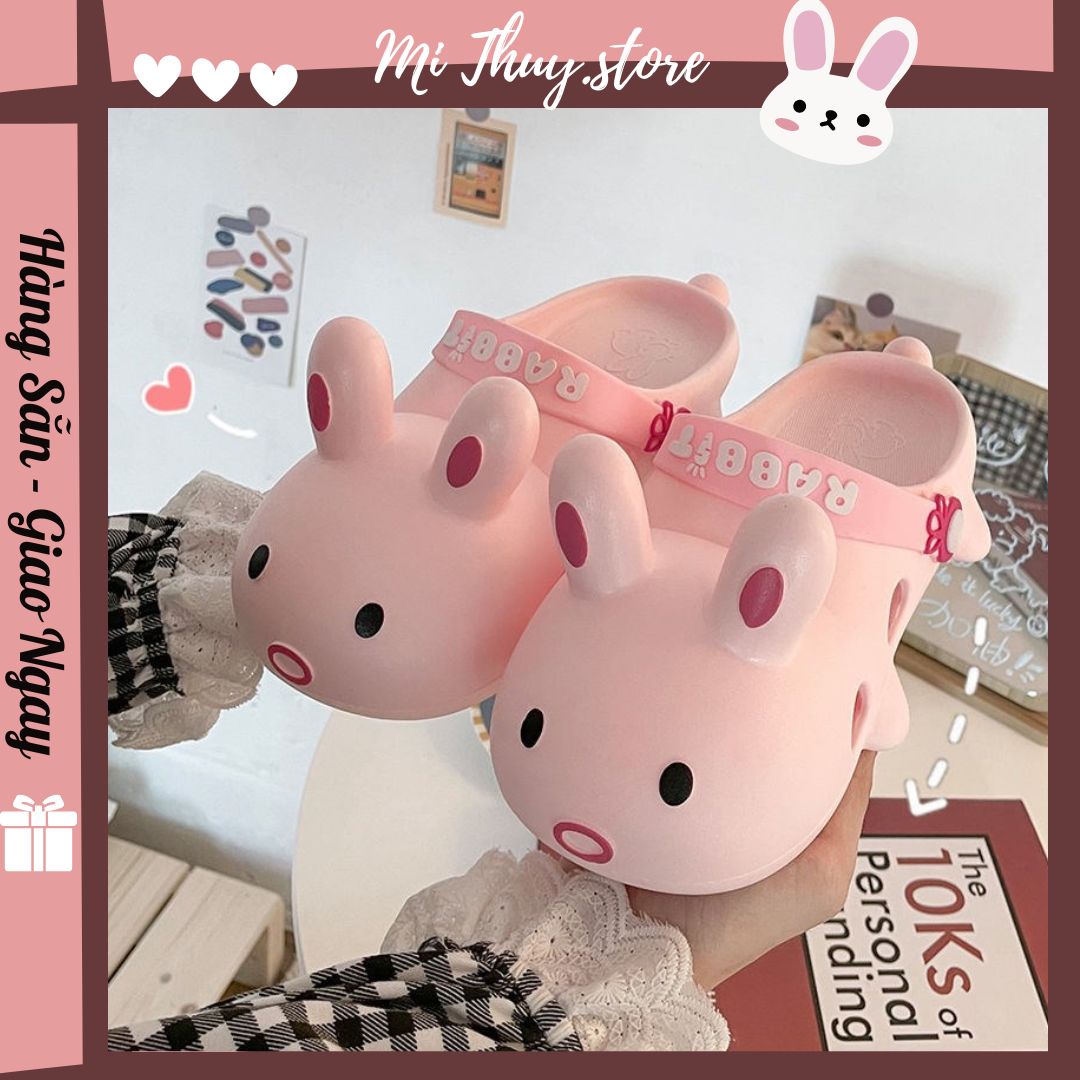 Dép cross thỏ hot trend ba màu cute dễ thương