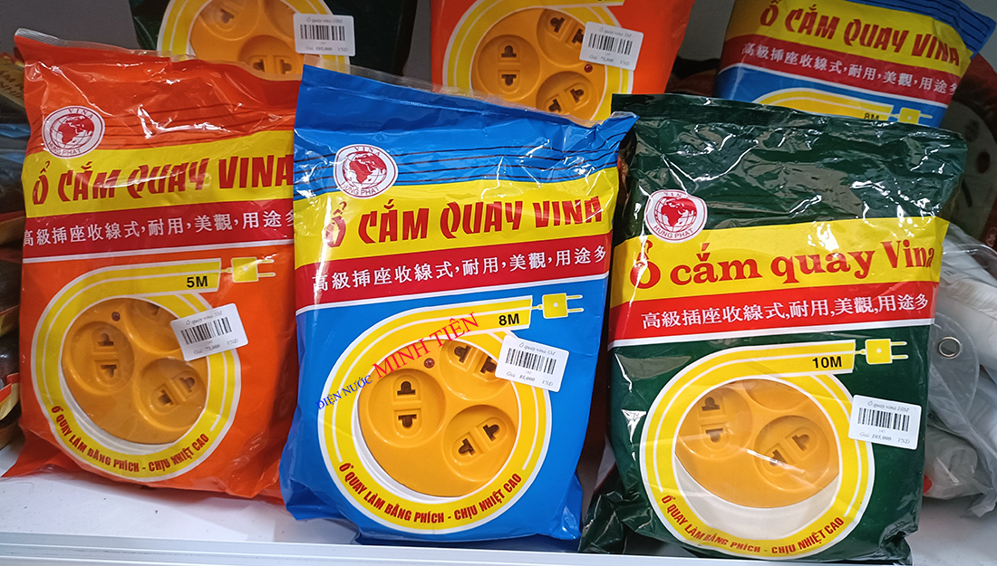 Ổ cắm quay vina 5 mét, 8 mét, 10 mét hàng chính hãng
