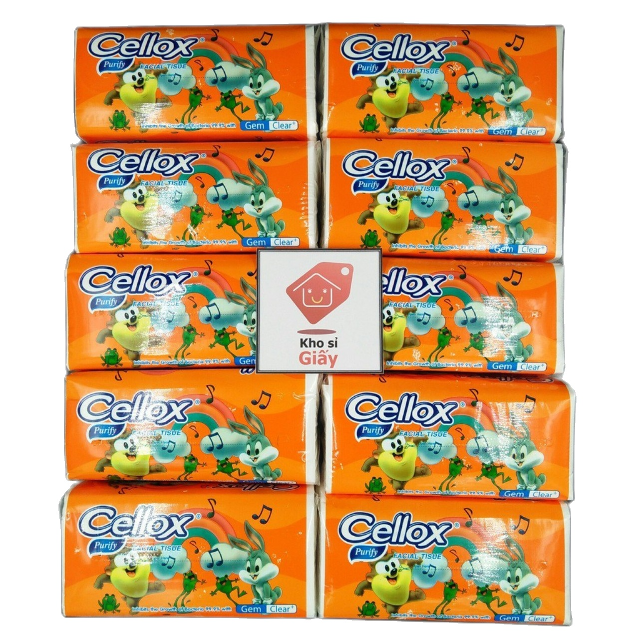 Combo 4 bịch khăn giấy rút cellox 260 tờ qtp164