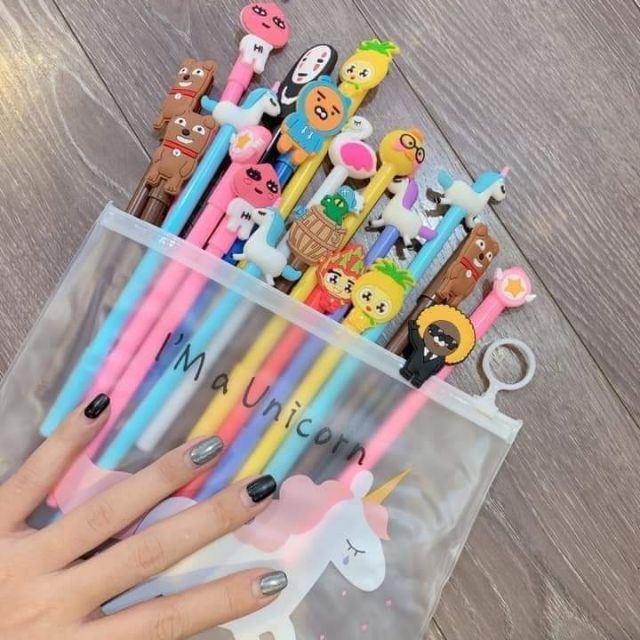 Set 20 chiếc bút cute, combo 20 chiếc bút kim mực nước siêu cute