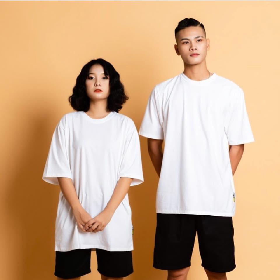 Áo Oversize Trắng Trơn / đen trơn - áo thun nam áo thun nữ form rộng tay lỡ màu trắng màu đen unisex - chất liệu cotton 100% cao cấp xịn mịn